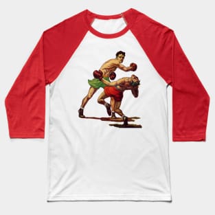 Vintage Sports Boxing, Boxers in a Fight Baseball T-Shirt